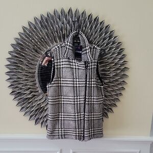 Chaps Black and White Checkered Women's Vest SIZE L